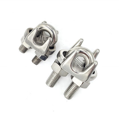 คุณภาพ  DIN 741 Drop Forged Stainless Steel Wire Rope Clamp For Cable End Connections โรงงาน