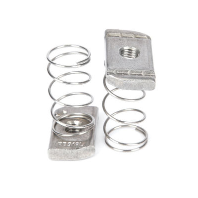 คุณภาพ  Stainless Steel Spring Channel Nuts Precision Machined Galvanized/Zinc/Nickel Plated Chamfered Edges for Mining Application โรงงาน